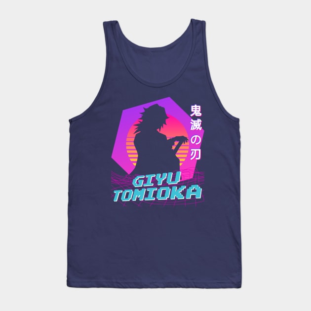 Giyu Tomioka - Vaporwave Tank Top by The Artz